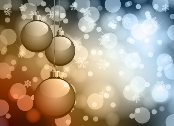 Abstract Bokeh Background Christmas Vector Graphic