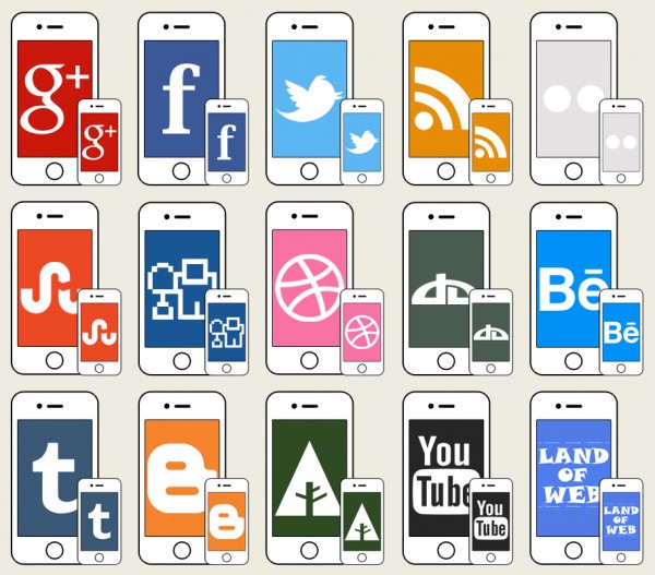 iPhone social icons